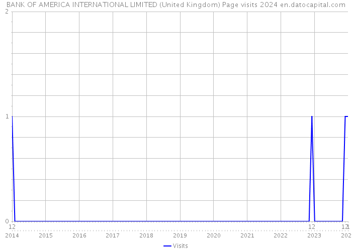 BANK OF AMERICA INTERNATIONAL LIMITED (United Kingdom) Page visits 2024 