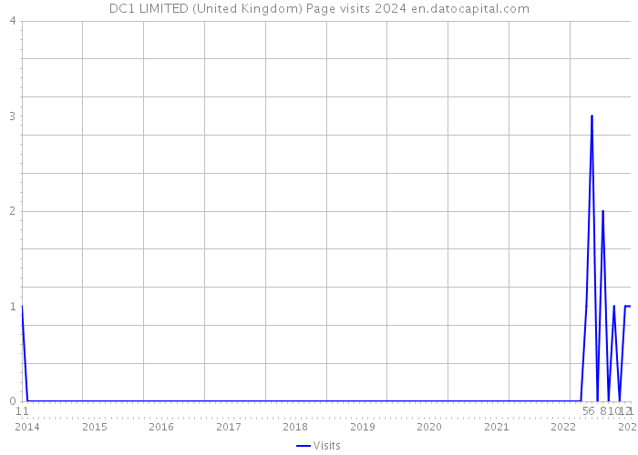 DC1 LIMITED (United Kingdom) Page visits 2024 