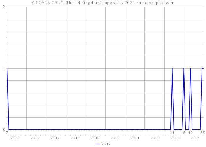 ARDIANA ORUCI (United Kingdom) Page visits 2024 