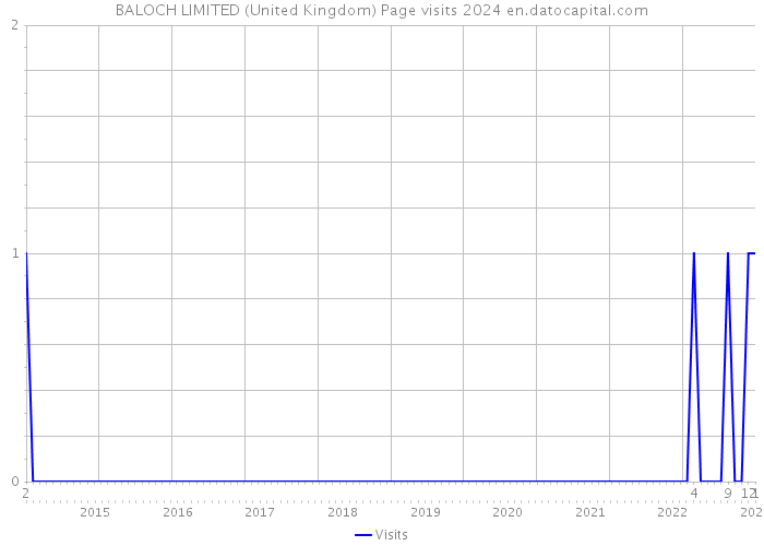 BALOCH LIMITED (United Kingdom) Page visits 2024 