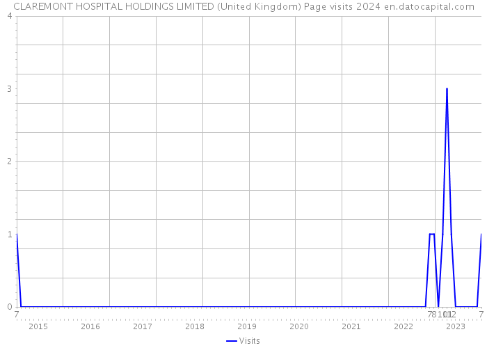CLAREMONT HOSPITAL HOLDINGS LIMITED (United Kingdom) Page visits 2024 