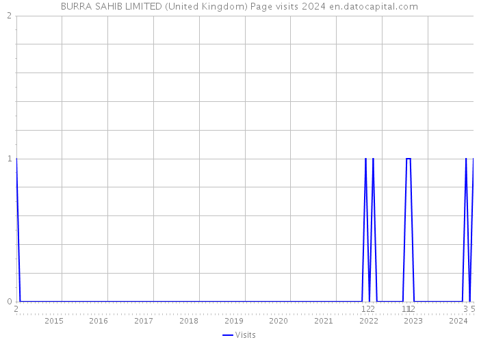 BURRA SAHIB LIMITED (United Kingdom) Page visits 2024 