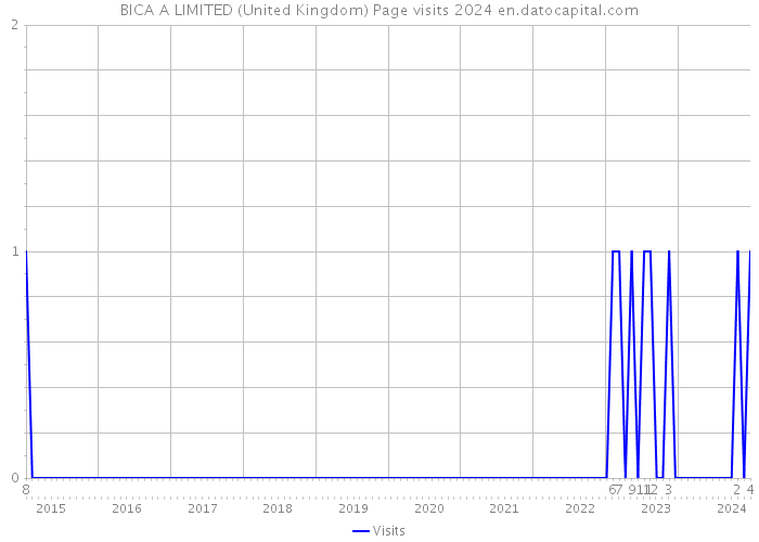 BICA A LIMITED (United Kingdom) Page visits 2024 