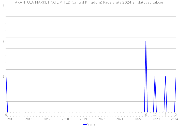 TARANTULA MARKETING LIMITED (United Kingdom) Page visits 2024 