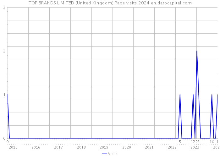 TOP BRANDS LIMITED (United Kingdom) Page visits 2024 