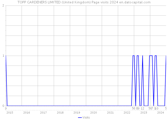 TOPP GARDENERS LIMITED (United Kingdom) Page visits 2024 