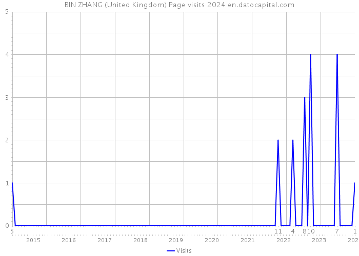 BIN ZHANG (United Kingdom) Page visits 2024 