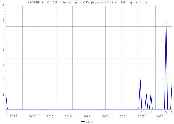 YASMIN AHMED (United Kingdom) Page visits 2024 