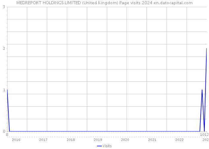 MEDREPORT HOLDINGS LIMITED (United Kingdom) Page visits 2024 