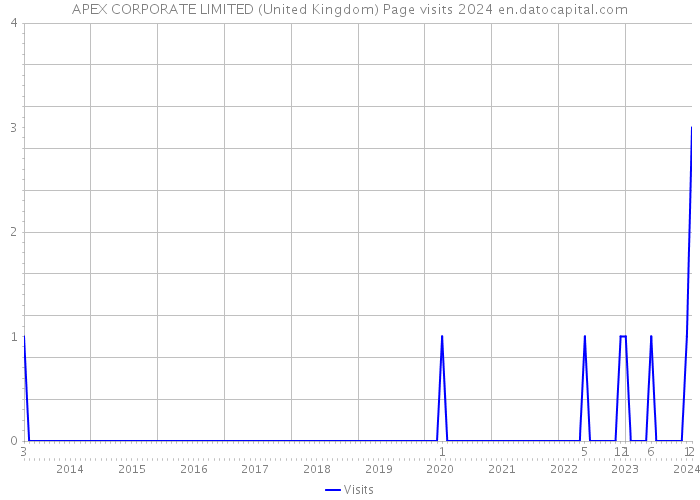APEX CORPORATE LIMITED (United Kingdom) Page visits 2024 