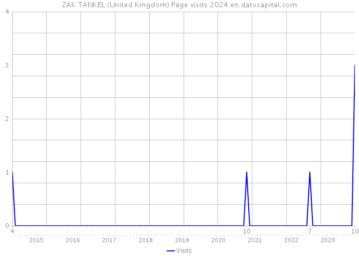 ZAK TANKEL (United Kingdom) Page visits 2024 