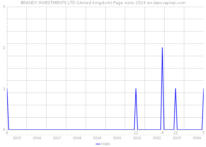 BRANDY INVESTMENTS LTD (United Kingdom) Page visits 2024 