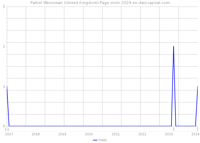 Paltiel Weissman (United Kingdom) Page visits 2024 