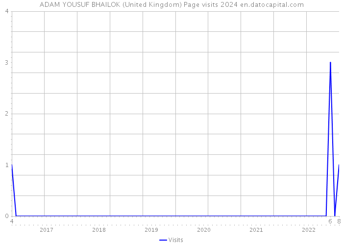 ADAM YOUSUF BHAILOK (United Kingdom) Page visits 2024 