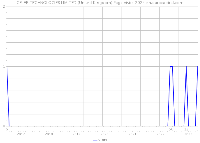 CELER TECHNOLOGIES LIMITED (United Kingdom) Page visits 2024 