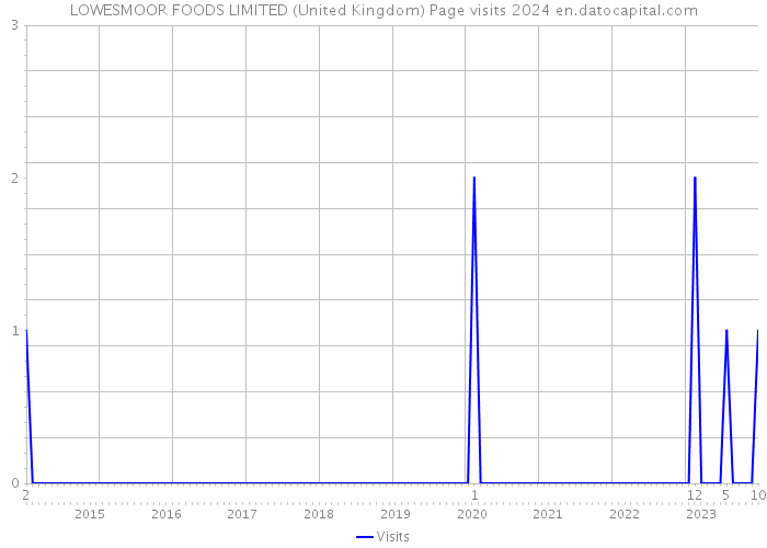 LOWESMOOR FOODS LIMITED (United Kingdom) Page visits 2024 