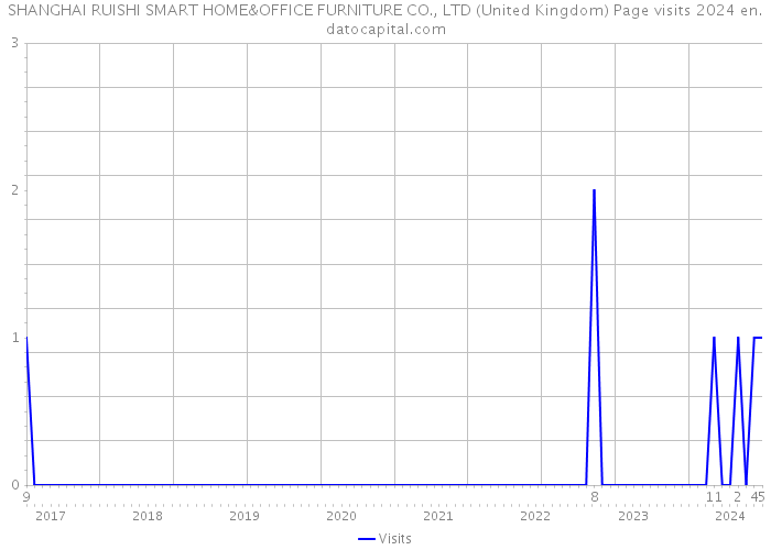SHANGHAI RUISHI SMART HOME&OFFICE FURNITURE CO., LTD (United Kingdom) Page visits 2024 