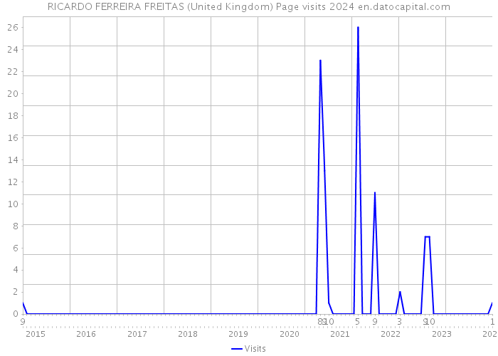 RICARDO FERREIRA FREITAS (United Kingdom) Page visits 2024 