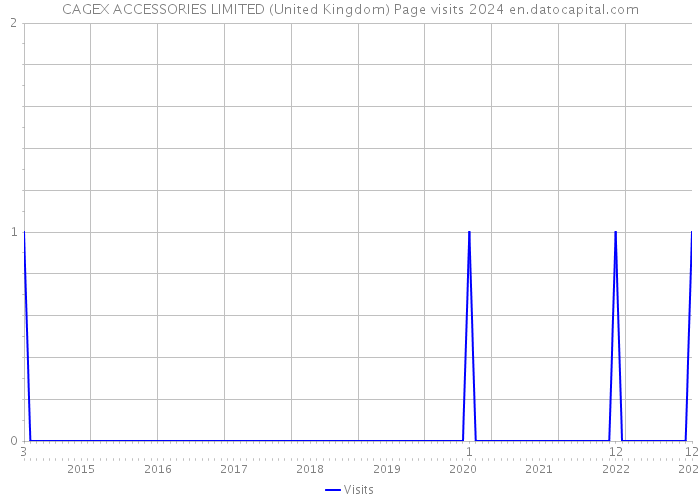 CAGEX ACCESSORIES LIMITED (United Kingdom) Page visits 2024 