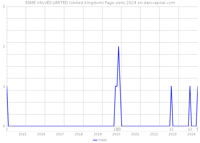 ESME VALVES LIMITED (United Kingdom) Page visits 2024 
