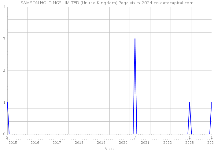 SAMSON HOLDINGS LIMITED (United Kingdom) Page visits 2024 