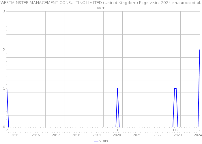 WESTMINSTER MANAGEMENT CONSULTING LIMITED (United Kingdom) Page visits 2024 