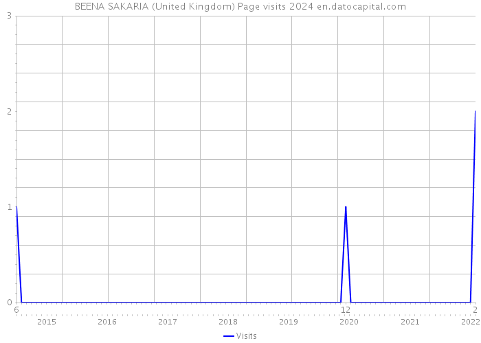 BEENA SAKARIA (United Kingdom) Page visits 2024 