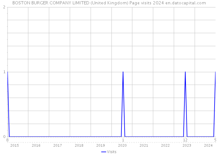 BOSTON BURGER COMPANY LIMITED (United Kingdom) Page visits 2024 