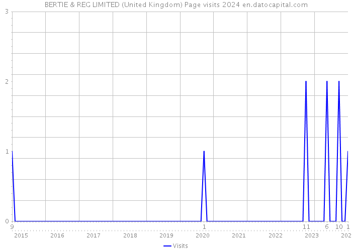 BERTIE & REG LIMITED (United Kingdom) Page visits 2024 