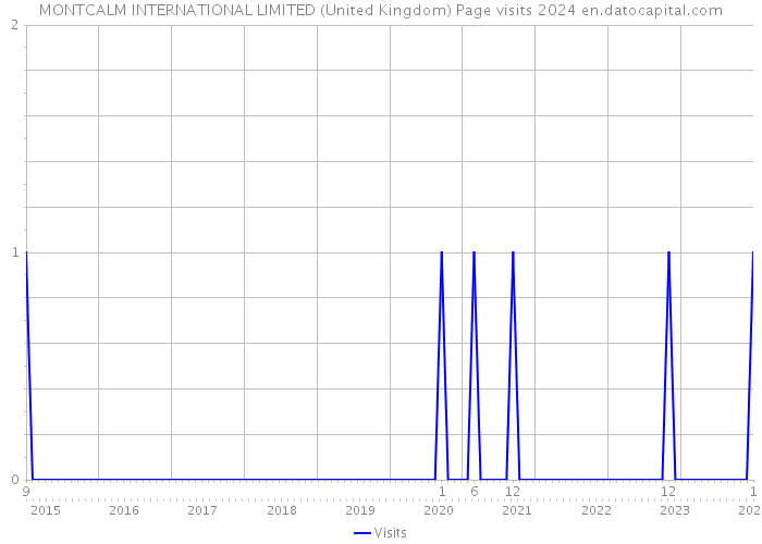 MONTCALM INTERNATIONAL LIMITED (United Kingdom) Page visits 2024 