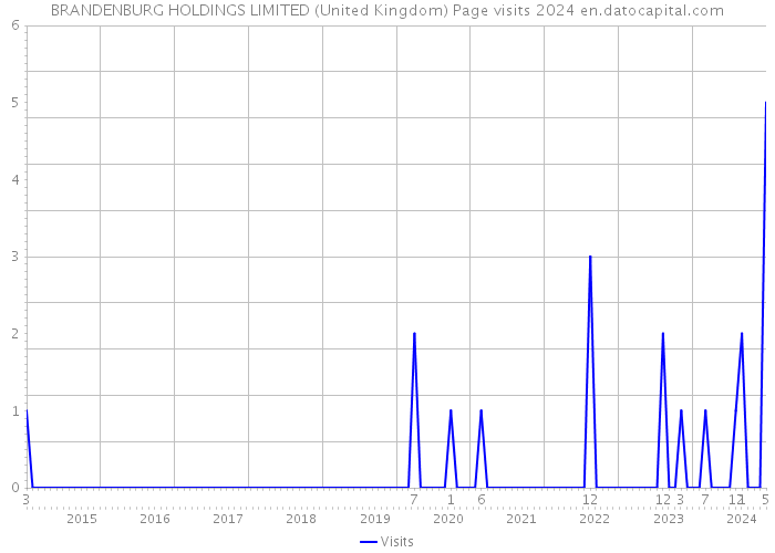 BRANDENBURG HOLDINGS LIMITED (United Kingdom) Page visits 2024 