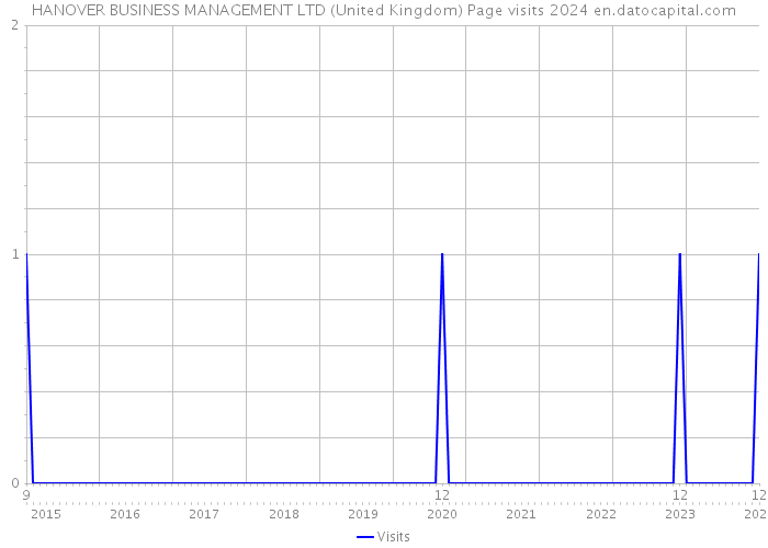 HANOVER BUSINESS MANAGEMENT LTD (United Kingdom) Page visits 2024 