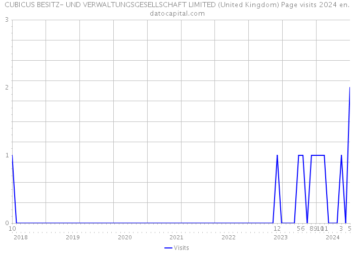 CUBICUS BESITZ- UND VERWALTUNGSGESELLSCHAFT LIMITED (United Kingdom) Page visits 2024 