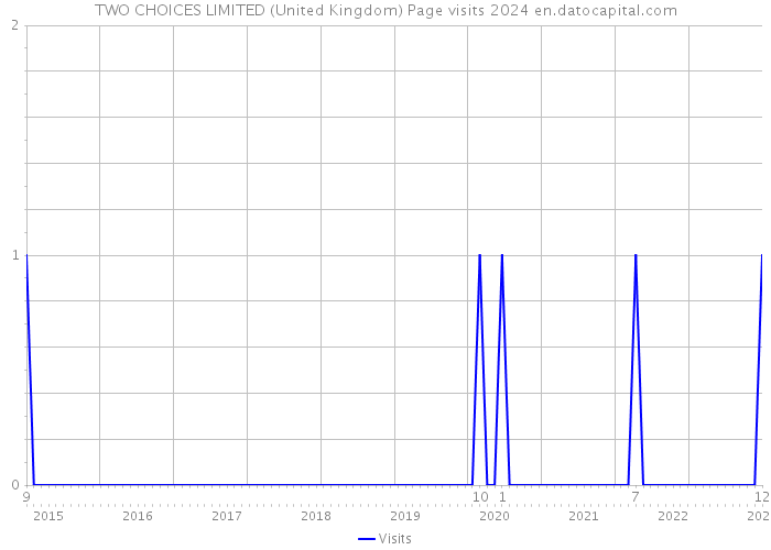 TWO CHOICES LIMITED (United Kingdom) Page visits 2024 