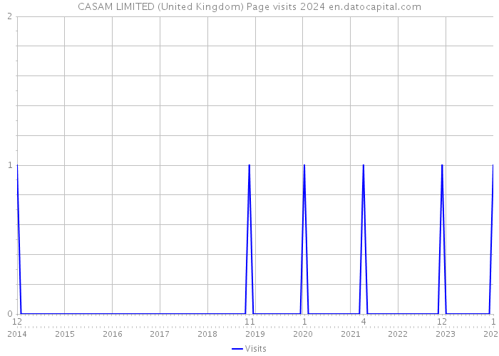 CASAM LIMITED (United Kingdom) Page visits 2024 