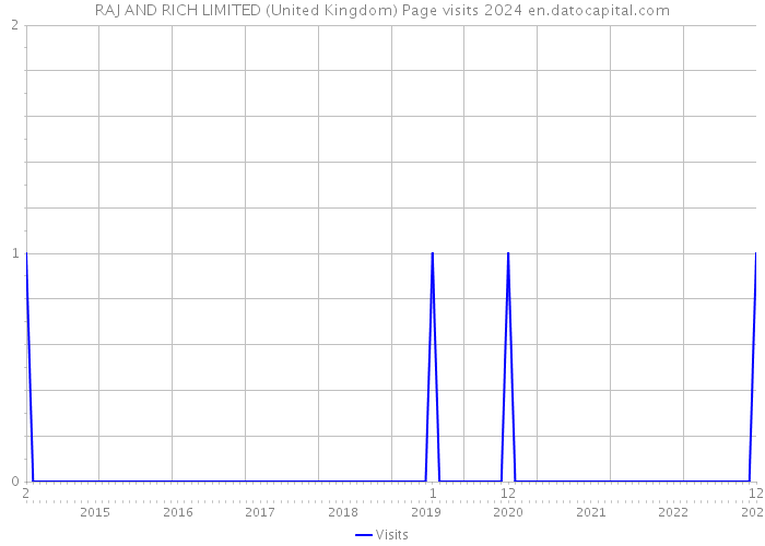 RAJ AND RICH LIMITED (United Kingdom) Page visits 2024 