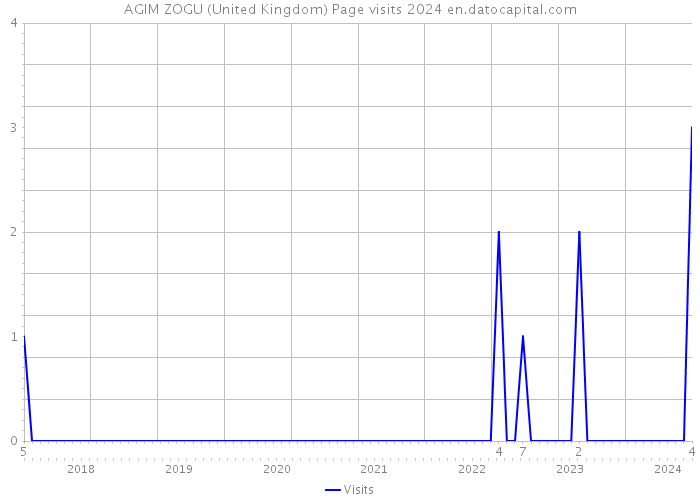 AGIM ZOGU (United Kingdom) Page visits 2024 
