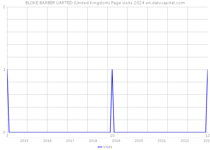 BLOKE BARBER LIMITED (United Kingdom) Page visits 2024 