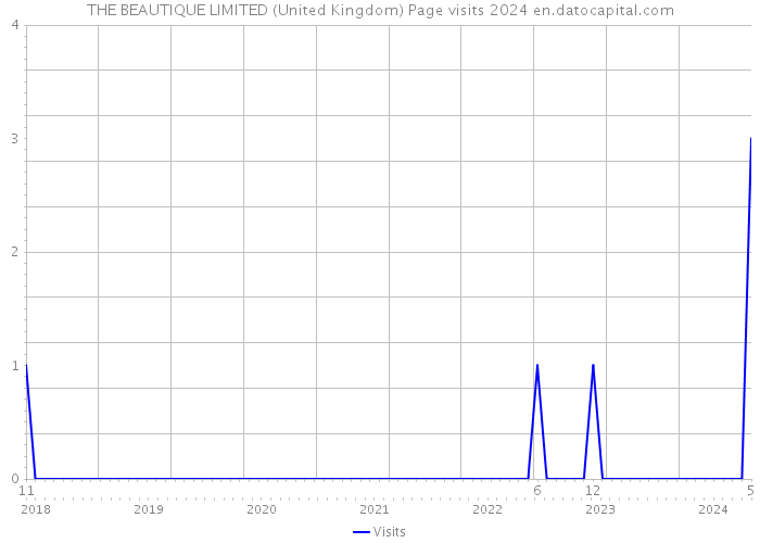 THE BEAUTIQUE LIMITED (United Kingdom) Page visits 2024 