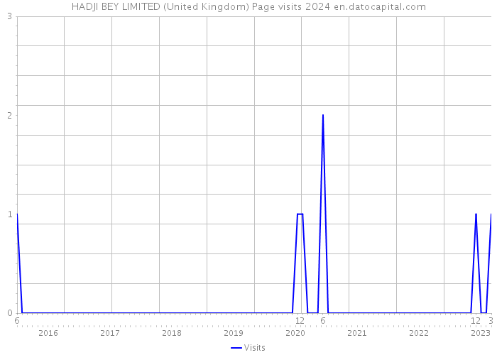 HADJI BEY LIMITED (United Kingdom) Page visits 2024 
