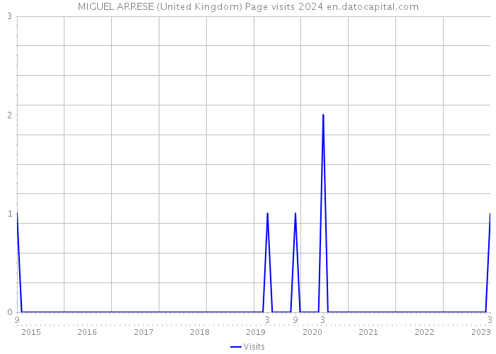 MIGUEL ARRESE (United Kingdom) Page visits 2024 