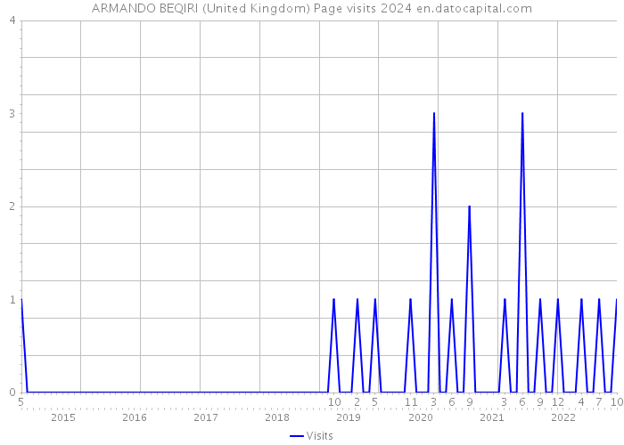 ARMANDO BEQIRI (United Kingdom) Page visits 2024 