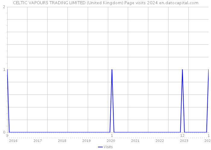 CELTIC VAPOURS TRADING LIMITED (United Kingdom) Page visits 2024 