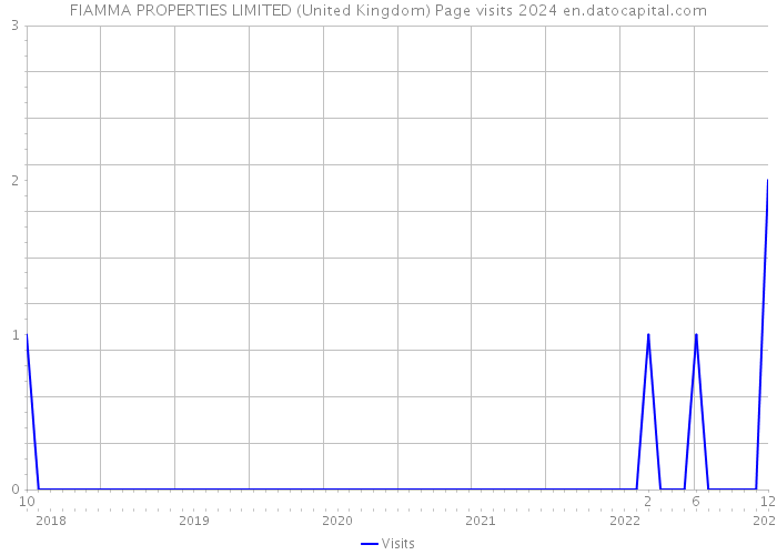 FIAMMA PROPERTIES LIMITED (United Kingdom) Page visits 2024 