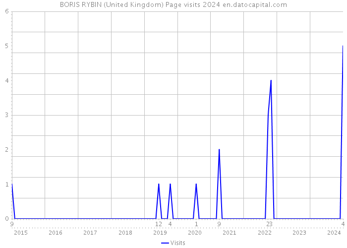 BORIS RYBIN (United Kingdom) Page visits 2024 