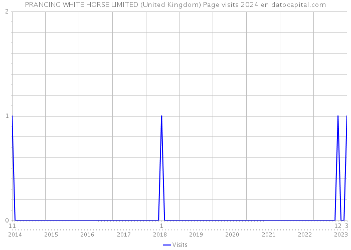 PRANCING WHITE HORSE LIMITED (United Kingdom) Page visits 2024 