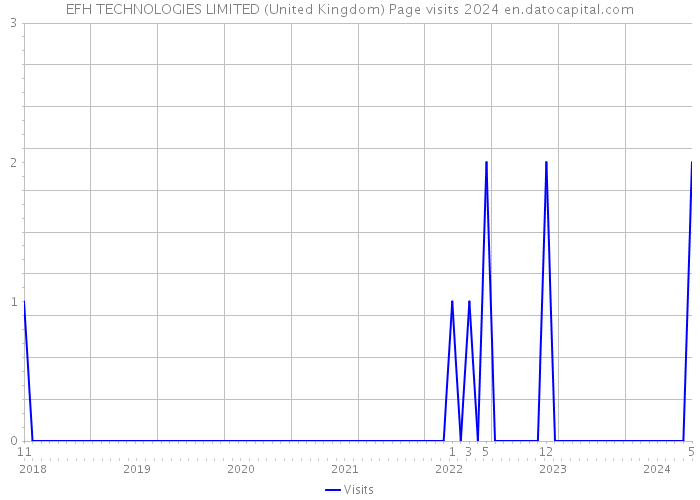 EFH TECHNOLOGIES LIMITED (United Kingdom) Page visits 2024 