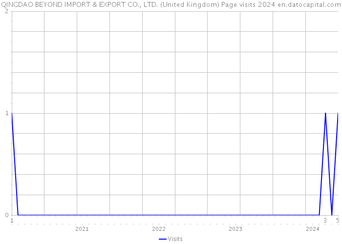 QINGDAO BEYOND IMPORT & EXPORT CO., LTD. (United Kingdom) Page visits 2024 