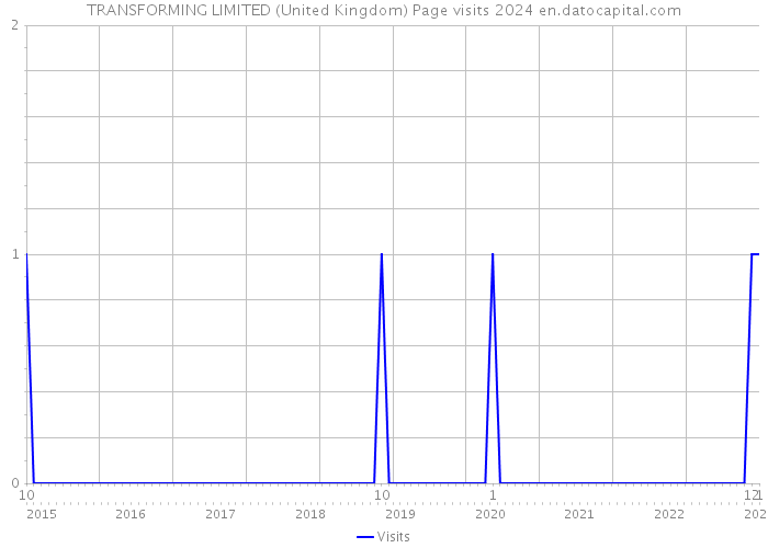TRANSFORMING LIMITED (United Kingdom) Page visits 2024 