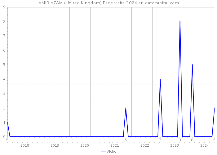 AMIR AZAM (United Kingdom) Page visits 2024 
